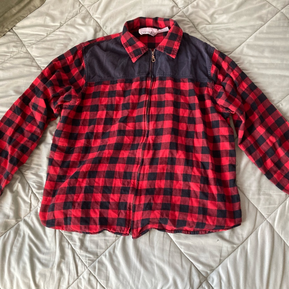 Plaid zip up